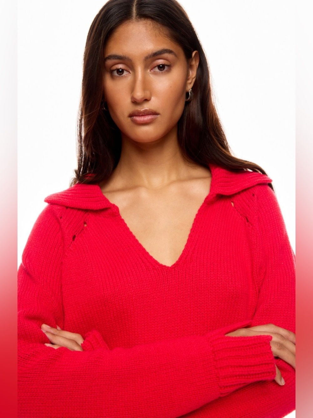 Ciao Lucia Women’s Red Belinha Pullover Sweater, Size Medium - Picture 4 of 14